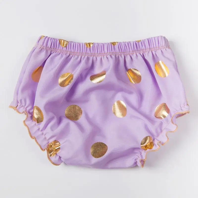 Новые популярные плотная золотой блеск в горошек детские шаровары для маленьких девочек подгузник с золотым мерцанием пятно - Цвет: 1