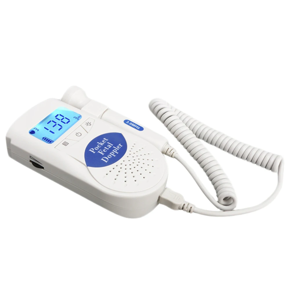 

Protable Pregnant Women Back Light Fetal Doppler Heart Monitor with LCD Digital Screen Backlight Baby Heart Beat Monitor
