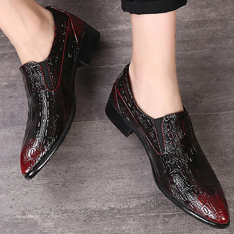 

Leather shoes men Pointed toe Formal shoes for man Comfortable Antiskid Fashion Men wedding shoes Large size 5.5-14