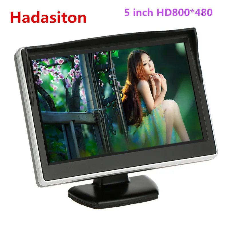 

Wholesale 5 Inch TFT LCD screen HD Car Monitor Car Rear view Monitor Parking Assistance with 2CH Video Input,50pcs/lot