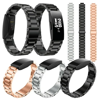 

Fashion Metal Correa Wrist Strap for Fitbit Inspire HR Fitness Bracelet Band Replacement Wristband Wriststrap Smart Accessories