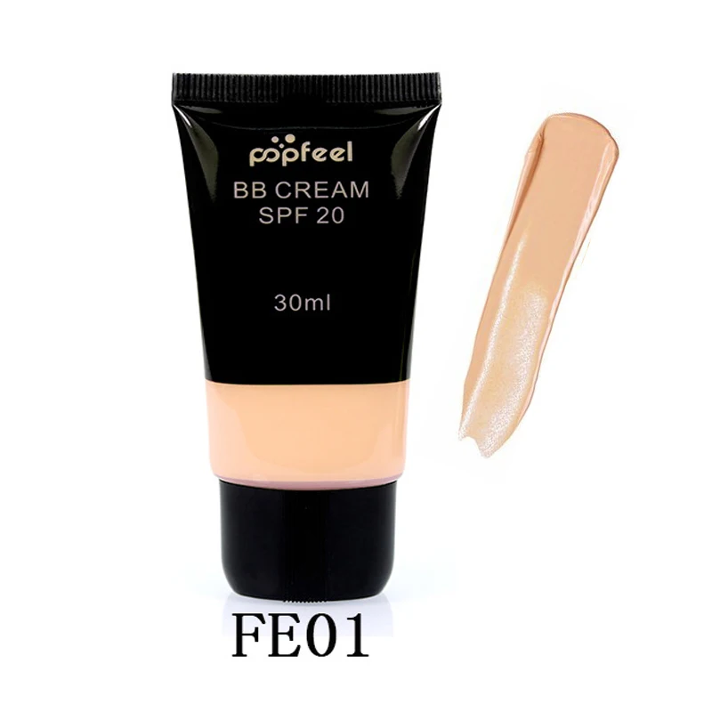 Popfeel бренд макияжные основы Водонепроницаемый SPF 20 солнцезащитный крем отбеливающий матовая лицевая сторона жидкость цвета "нюд" основа для макияжа BB крем, для макияжа - Цвет: 1