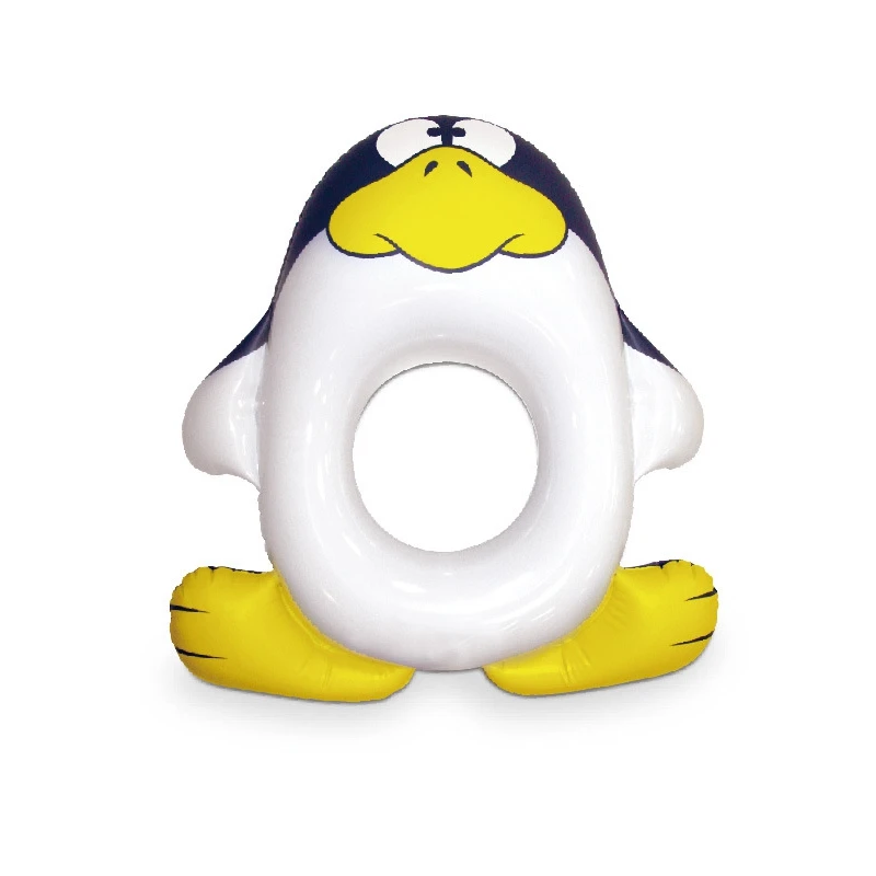 Diameter 50cm Small Inflatable Penguin Swim Ring for Kids Summer Water Toys Tube