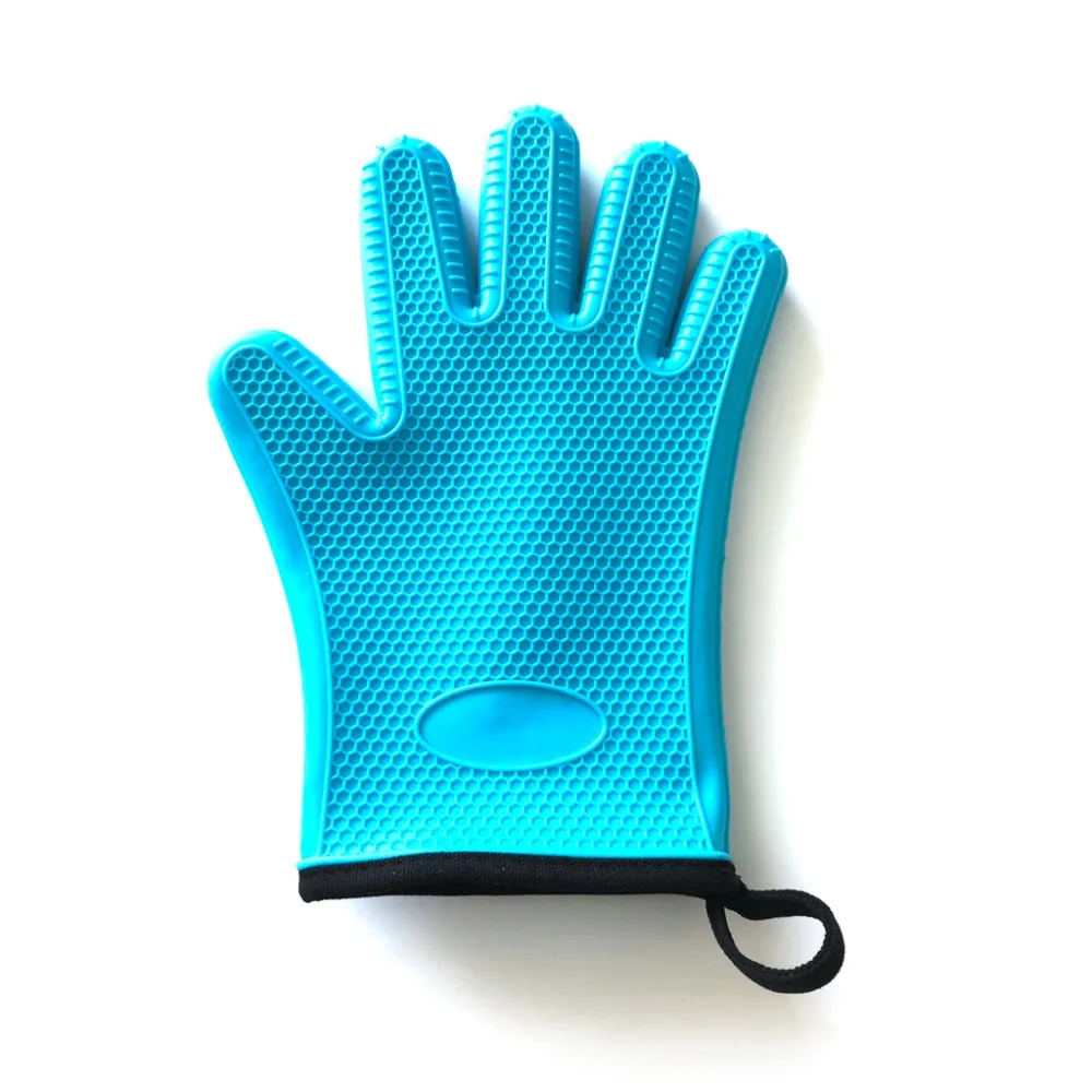 2pcs Silicone Glove Kitchen Heat Resistant Gloves Temperature Resistant