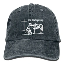 Кристиан молящийся ковбой кресты унисекс Регулируемый хлопок, джинсовая Hat мыть ретро тренажерный зал Hat FS ДМГ Кепки Hat