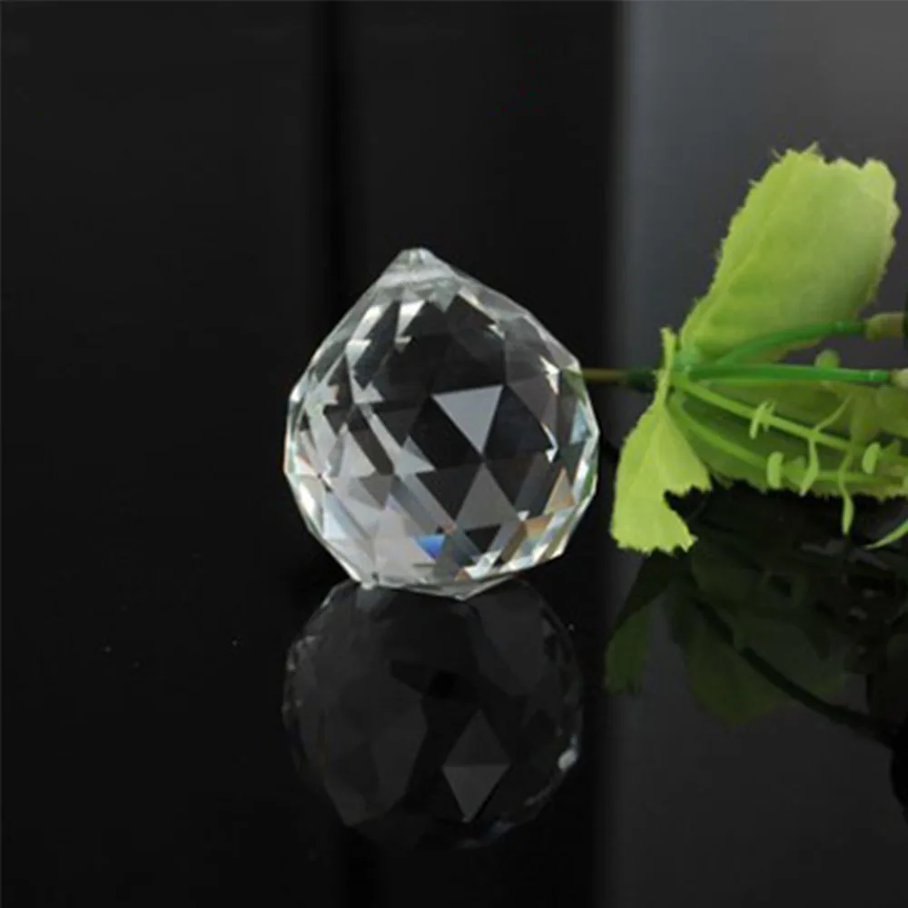 

1pc hbl 20mm/30mm Clear Faceted Crystal Prism Ball Chandelier Lighting Hanging Drop Pendants Wedding Decoration
