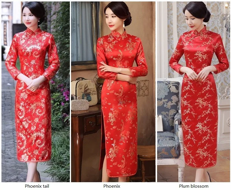 SHENG COCO китайское платье Qipao атласное платье Rouge XXXL вечернее Ципао платья без рукавов традиционное винтажное розовое платье Qipao