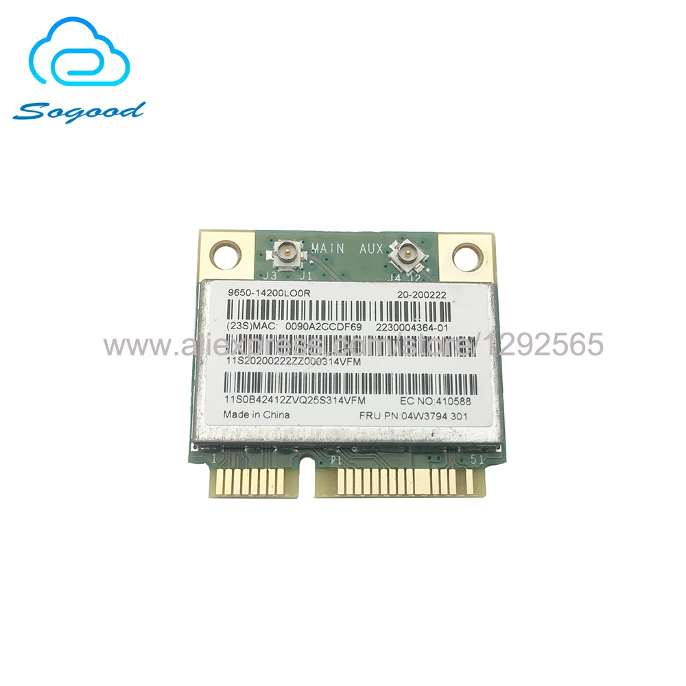 

Broadcom BCM943142HM BT4.0 Wifi Wireless Network Card For Lenovo G400 G500 G405 G505 G410 G510 G700 G710 E431 X140E FRU 04W3794