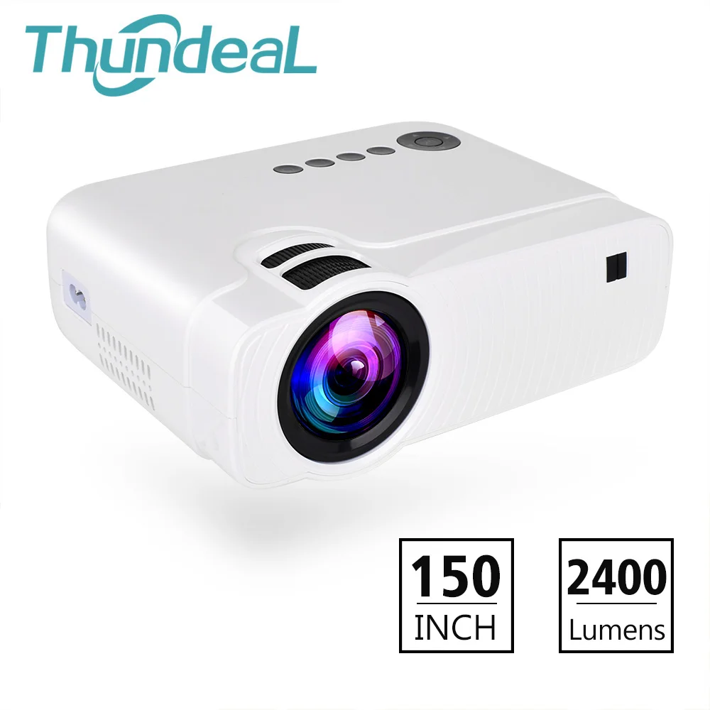 

ThundeaL Mini Projector 2400Lumen Mini Beamer K2 S33 S33Pro LED HD Video HDMI VGA Support 1080P Movie 3D Proyector Home Cinema