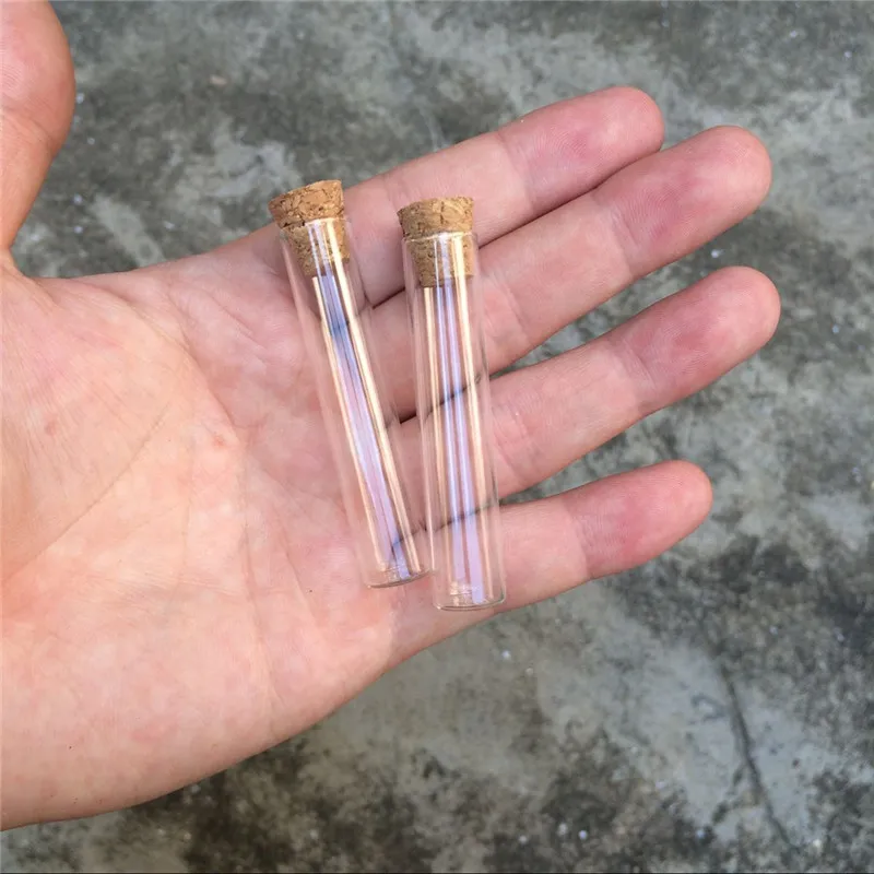 4ml 12*60mm Small Glass Vials Jars Test Tube With Cork Stopper Empty Glass Transparent Mason Jars Bottles 100pcs