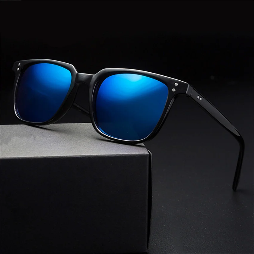 Прямоугольные солнцезащитные очки для мужчин, для вождения, мужские роскошные брендовые дизайнерские солнцезащитные очки для вождения, металлические дизайнерские крутые ретро очки