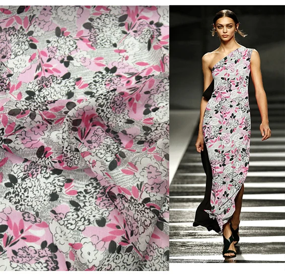 Шелк жоржет ткань первая линия качество специальное ограничение DIY платье ткань 114 см 11 мм