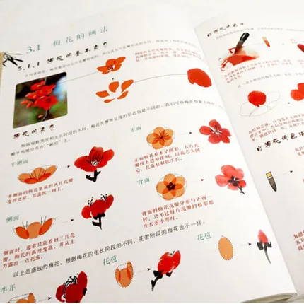 Traditional Chinese Painting Drawing Book For Plum blossoms,orchid,bamboo and chrysanthemum Brush Painting libros 28.5X21cm Traditional Chinese Painting Drawing Book For Plum blossoms,orchid,bamboo and chrysanthemum Brush Painting libros 28.5X21cm