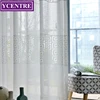YCENTRE Decorative Semi Jacquard Winding Style Lace Sheer Curtain Tulle Voile Panel Window Curtain for LivingRoom Bedroom Door 1