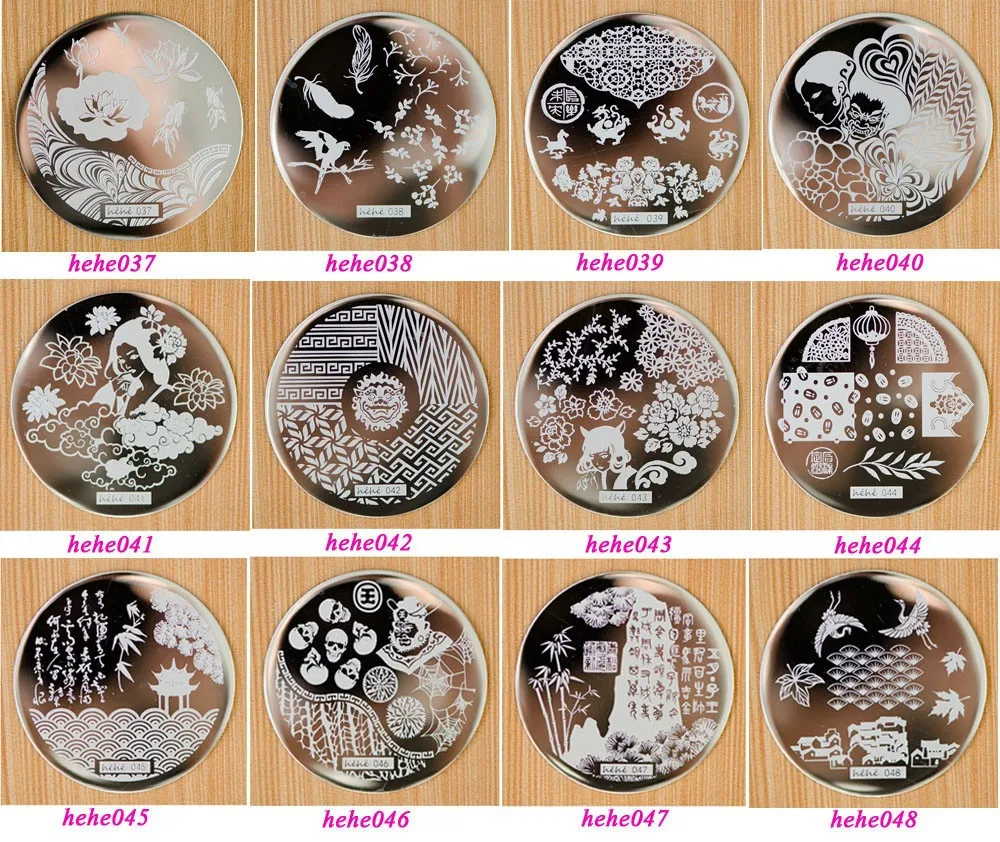 

50PCS 72Patterns Stainless Steel Nail Art Stamping Plates Nail Seal Manicure Printer Tool Templates Nail Stamp Stencils (01-72)
