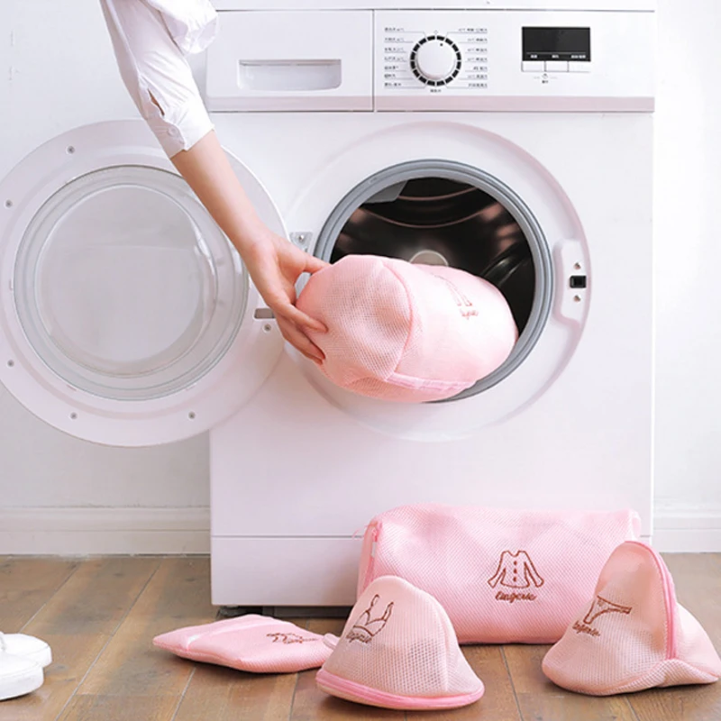 Lf Sxsounai Mesh Washing Laundry Bags For Clothes Zipper Travel 1 2 3