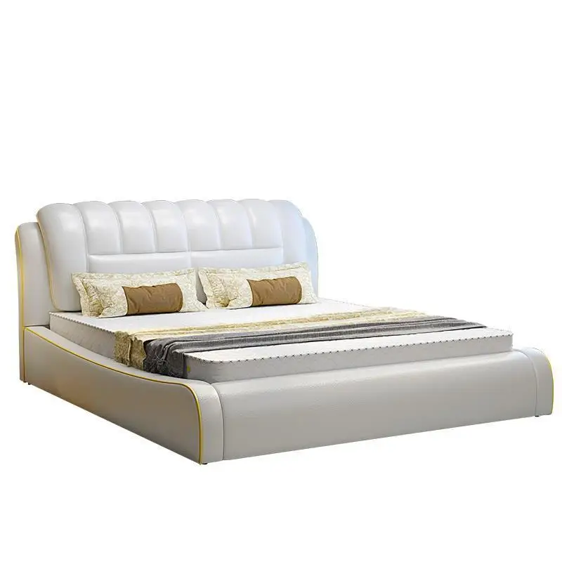 

Set Frame Room Modern Home Matrimonio Literas Mobilya Totoro Leather bedroom Furniture De Dormitorio Cama Moderna Mueble Bed