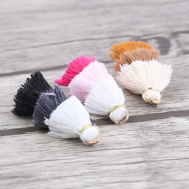 onwear 10pcs three layered color silk tassels for diy jewelry making 20x37mm in Jewelry