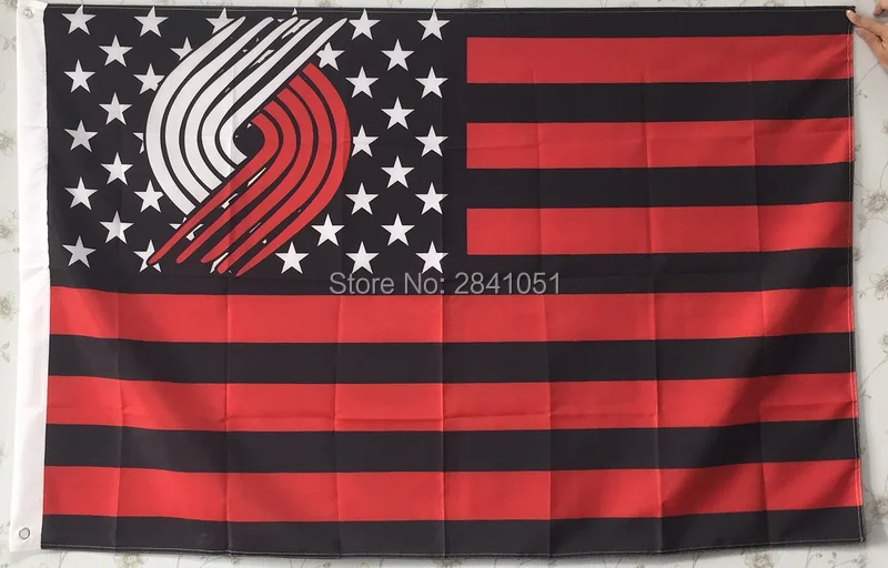 Portland Trailbazers US American Team USA Star And Stripe Basketball Flag 3X5 Custom Any | Дом и сад