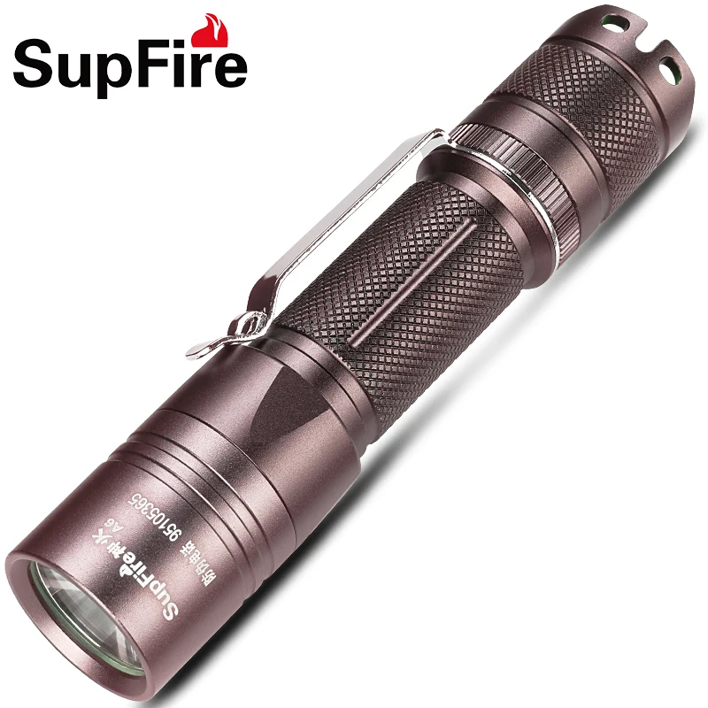 

Mini LED Flashlight Supfire A6 Tactical Police Torch Flashlight Torch Led Rechargeable Zaklamp Mini Hand Light Camping S069