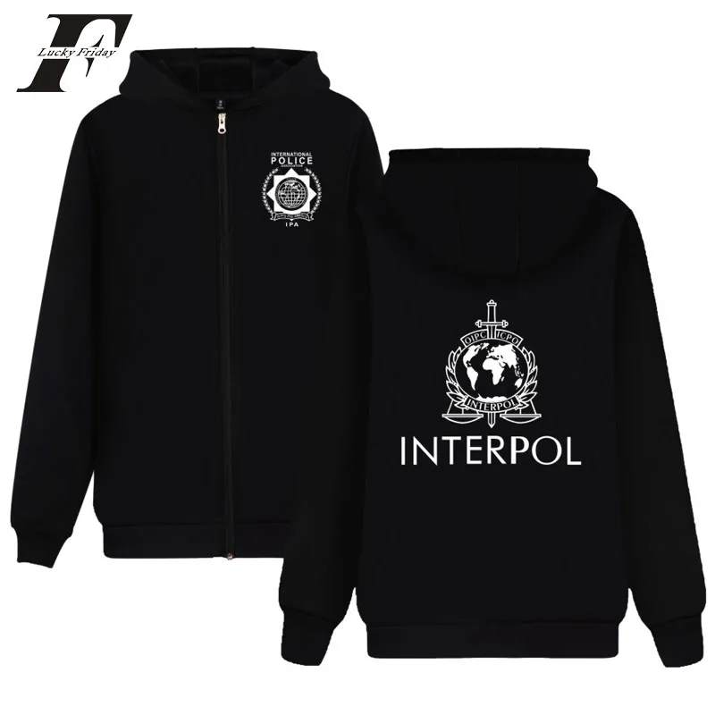 

LUCKYFRIDAYF Interpol Zipper Hoodies Sweatshirts zipper men/women Hip Pop Coat Winter moletom masculino Cotton casaco Plus Size