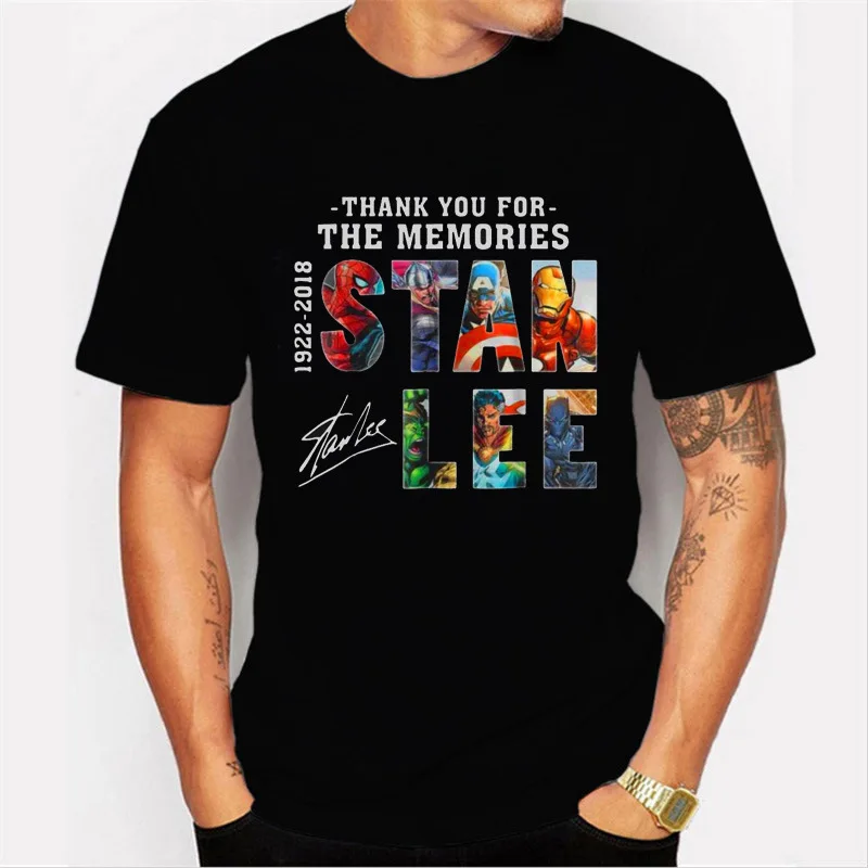 

2019 Funny avengers endgame T shirts Men Superhero Tees Marvel Stan Lee Streetwear Hip Hop Short Sleeve Tshirt Personality Print