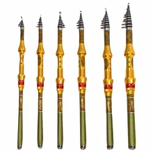 Spinning Telescopic Sea Carbon Fiber Fishing Rod Pole Aluminum Alloy Rock Fishing Hunting Tackle 1.8/2.1/2.4/2.7/3.0/3.6m
