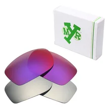 2 пары Mryok поляризованные Сменные линзы для Окли Fives квадратные солнечные очки Серебро Титан и полночь солнце