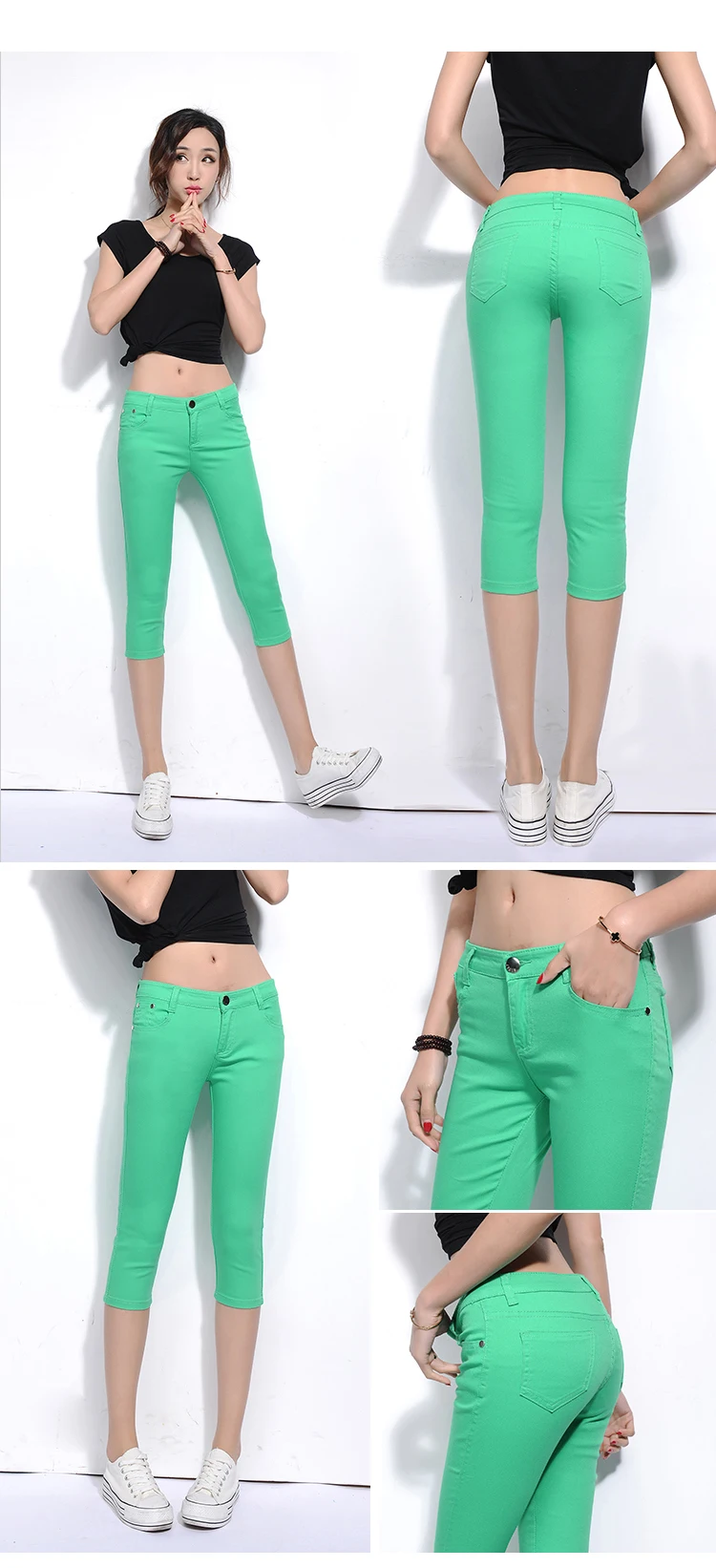 Summer new pants pants female summer pencil pants autumn Korean casual shoes pants feet small short pants (17)