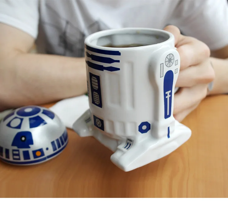 Фильм Звездные войны Робот R2-D2 мультфильм 3D Керамическая кофейная кружка Коллекция подарков на день рождения Прямая поставка