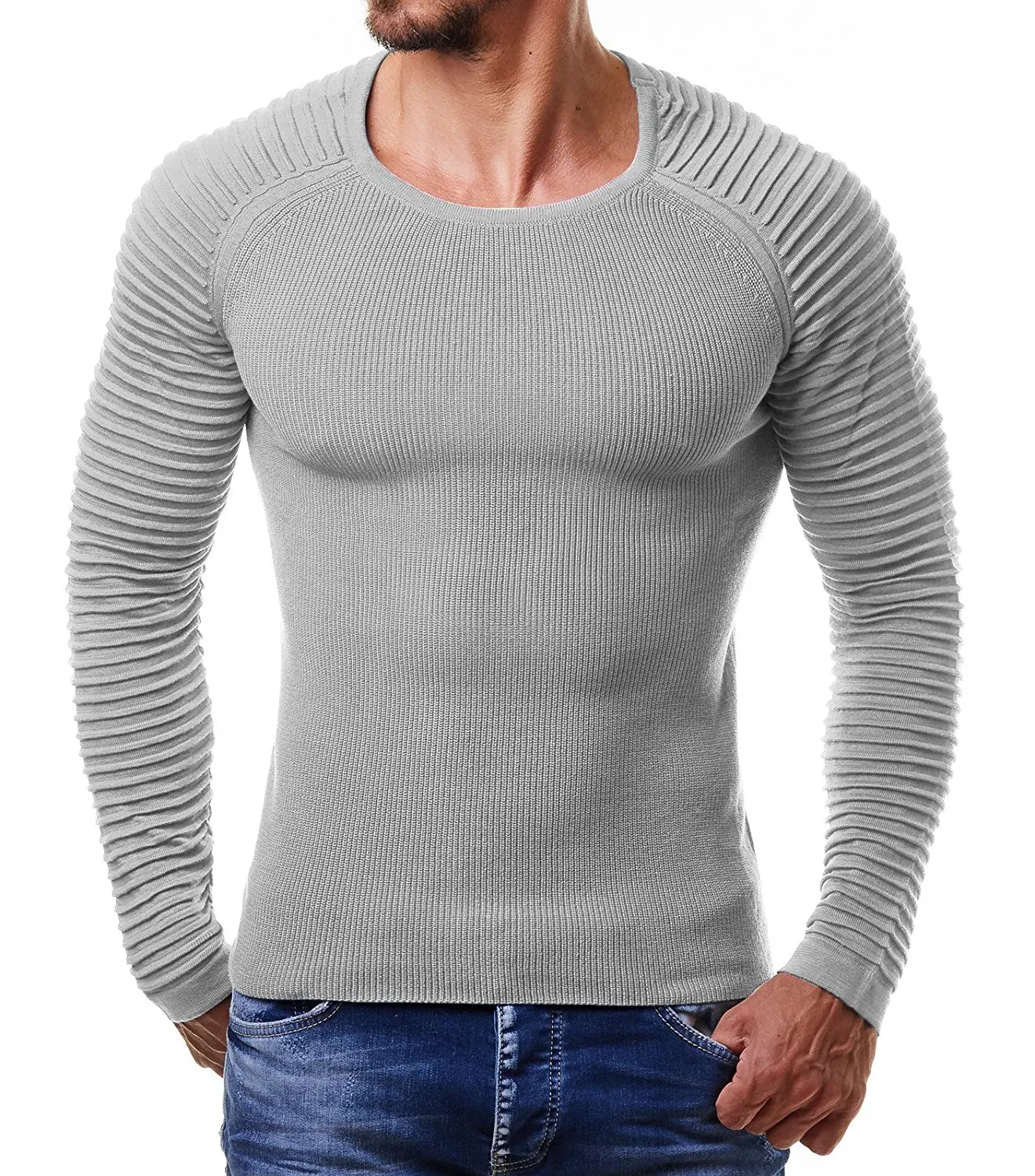 2018 Men Sweater Pullover O neck Slim Fit Knitting Hombres