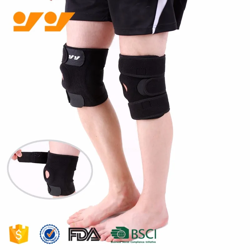 One Piece Black Elastic Knee Support Brace Belt Adjustable Pads Safety Guard...
