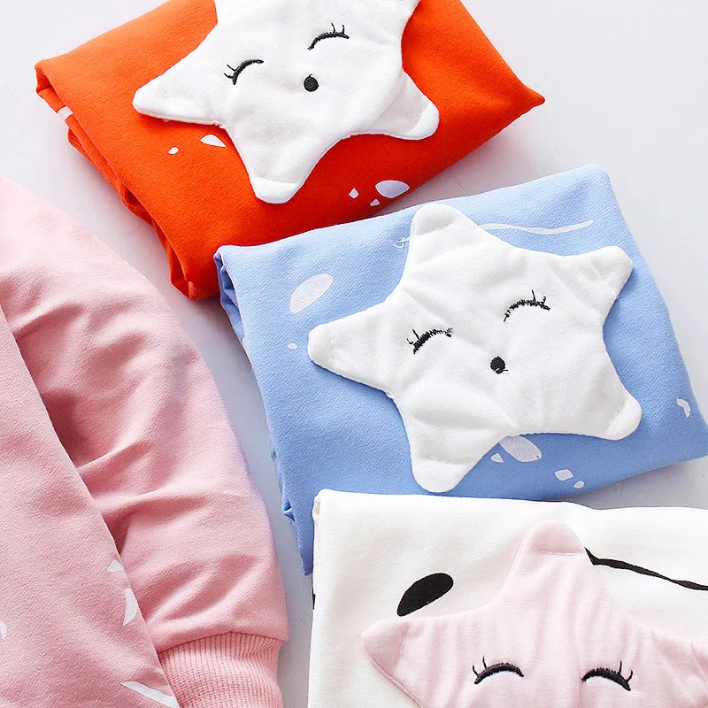 Harga Olahraga Kapas Gadis T Shirt untuk Bayi Perempuan Semi Panjang Lengan Kain Tersenyum Bintang T shirt Gratis Pengiriman