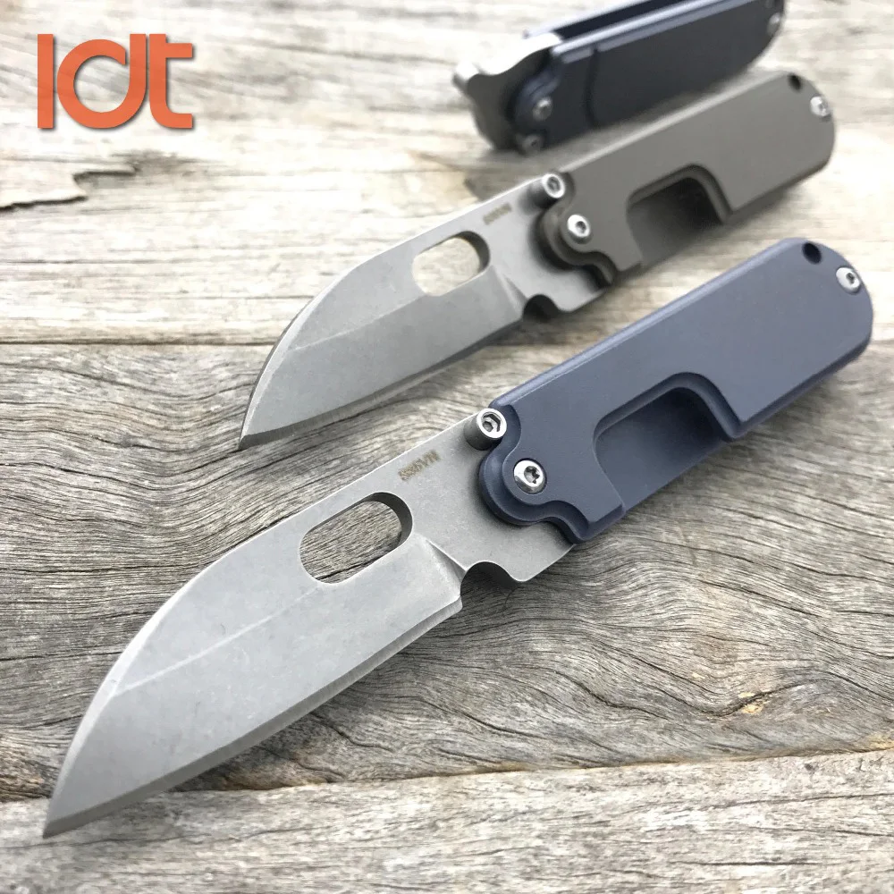 LDT Mini Bean Folding Knife S35VN Blade Titanium Handle Camping Outdoor
