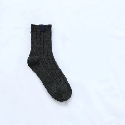 Теплые женские носки, полосатые носки с 3D рисунком, осенне-зимние стильные рождественские носки для женщин, женские носки, Calcetines Meias - Цвет: Dark Gray