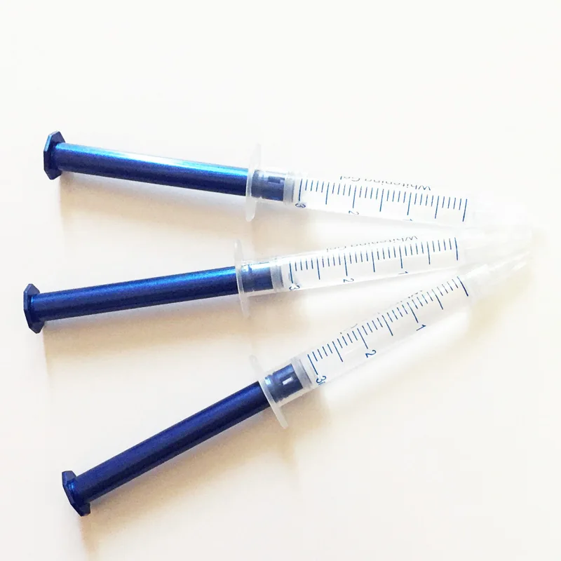Free fast shipping 100 pcs lot professional teeth whitening syringe gel 3ml dental bleaching tooth gel 2
