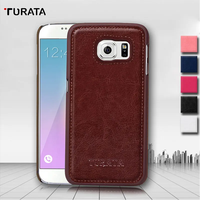 TURATA [Slim fit] PU Leather Surface Coated Non Slip Hard Plastic Cover Case for Samsung Galaxy S6 G920 / Edge G925 |