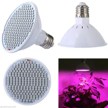 

24W AC 85~ 265V Professional E27 LED Plant Grow Light Bulb 200 Leds Hydrop Onic Flower Veg Growing Lamp Tube Indoor