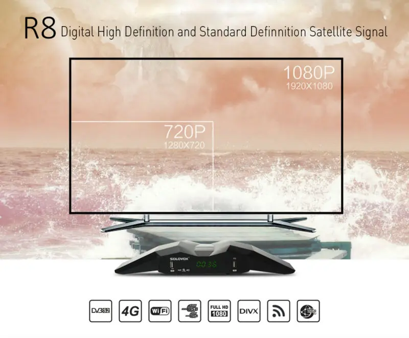 R8 DVB-S2 4K спутниковый ресивер с 1 год бесплатно CCCam Европейский Clines сервис Испания IKS Youtube Bisskey MAG M3U H265 IPTV Box