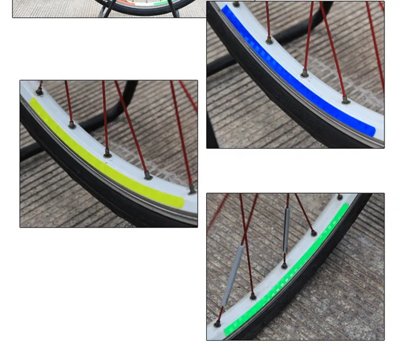 Hub Reflective Stickers Mountain Bike Hot Wheels Fluorescent Decal Reflection Paster Outdoor Bicycle Accessories