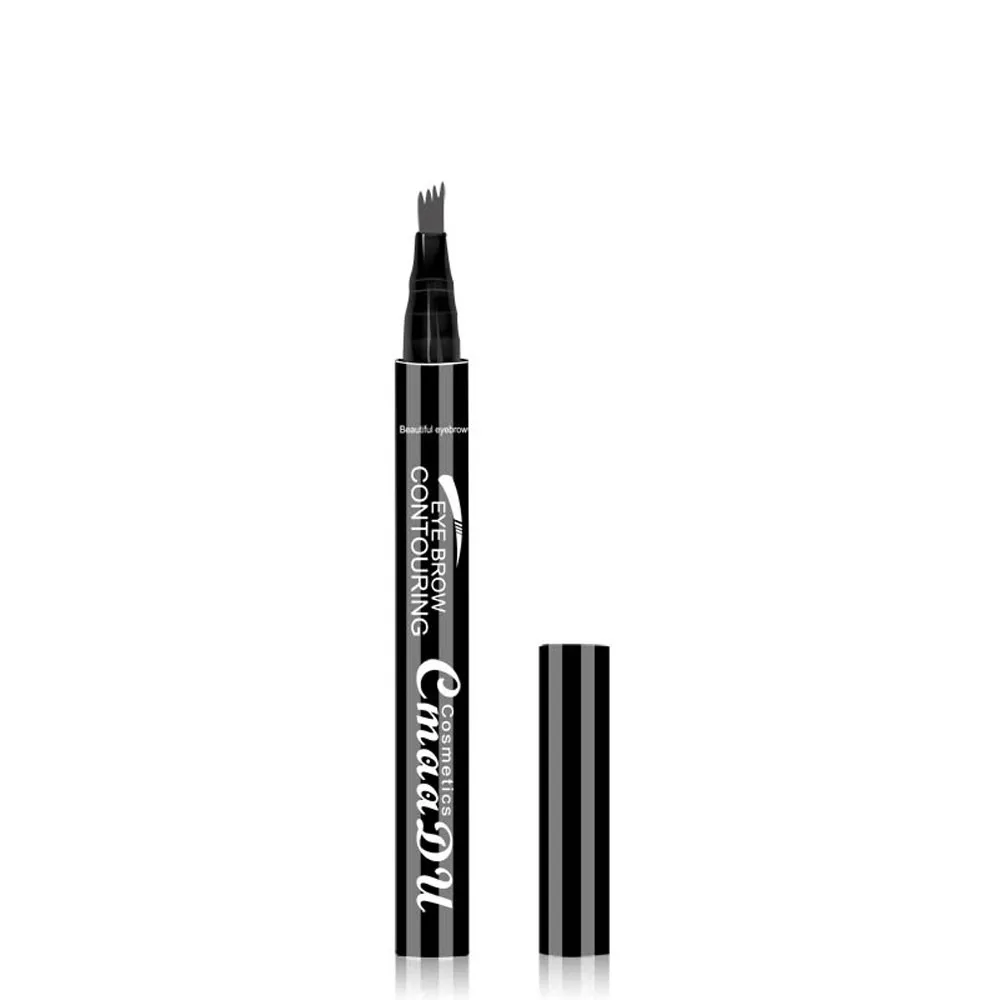 

Eyebrow Tattoo Pen Waterproof Fork Tip Sketch Makeup Pen Microblading Ink Sketch Eyebrow Pencil Liner Eye Brow Pen with Brush Co