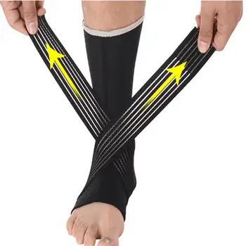 Weimostar 1 Stuks Verstelbare Elastische Bandage Enkel Ondersteuning Schokbestendig Ankle Brace Protector Lengte Voetbal Druk Guards