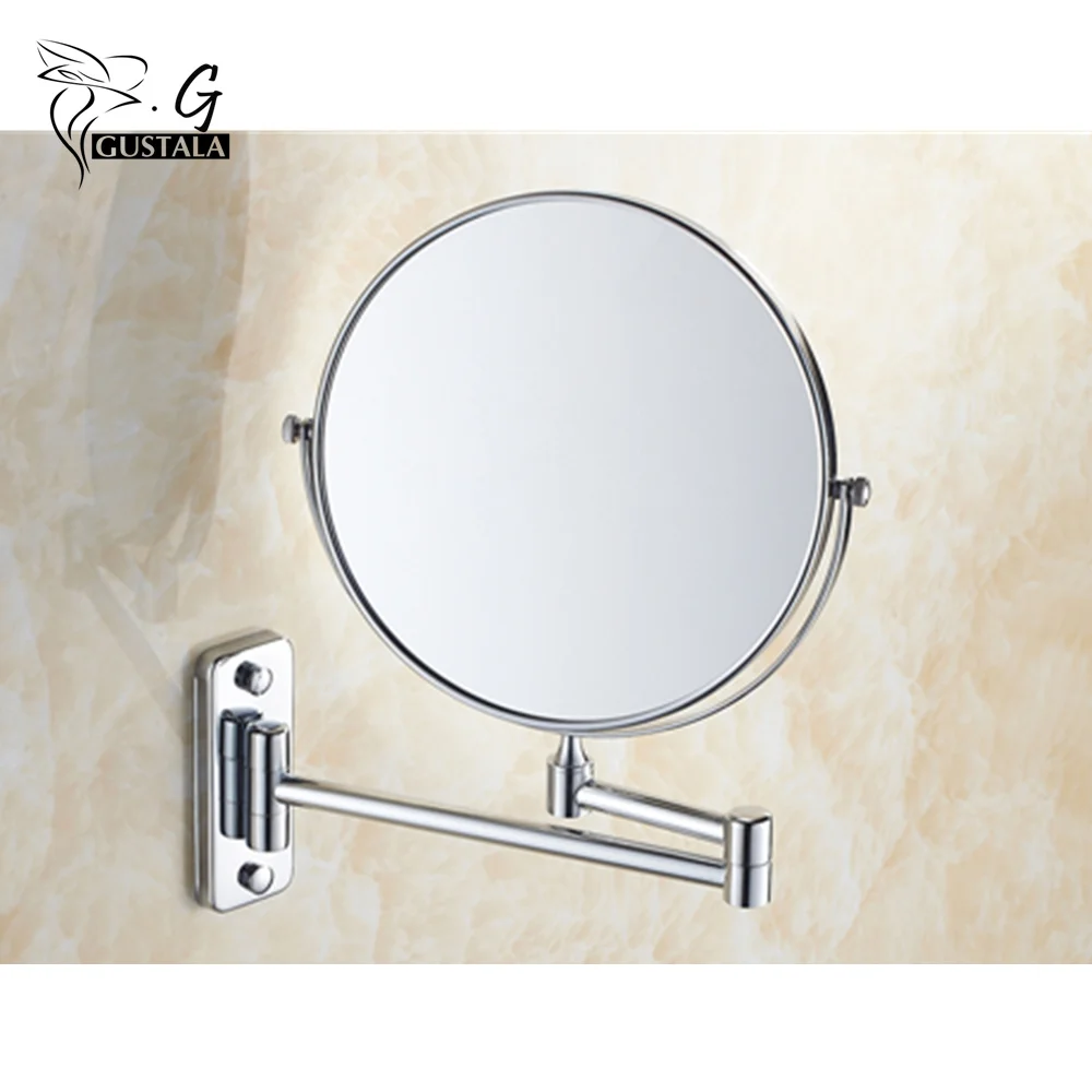 

Gustala 3X Magnifying Beauty Makeup Mirror Wall Mounted Bathroom Toilet Cosmetic Mirror Foldable Double Sided Mirror Design