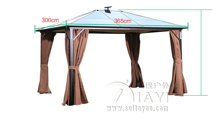 10x12ft наружная беседка навес шторы алюминиевая мебель с сеткой для сада, патио, лужайки светодиодный навес от солнца павильон