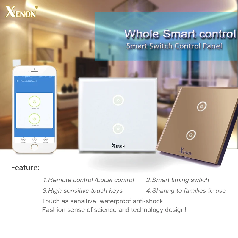 Manufacturer Xenon Wall Switch Work with Amazon Echo Alexa Smart Wi Fi