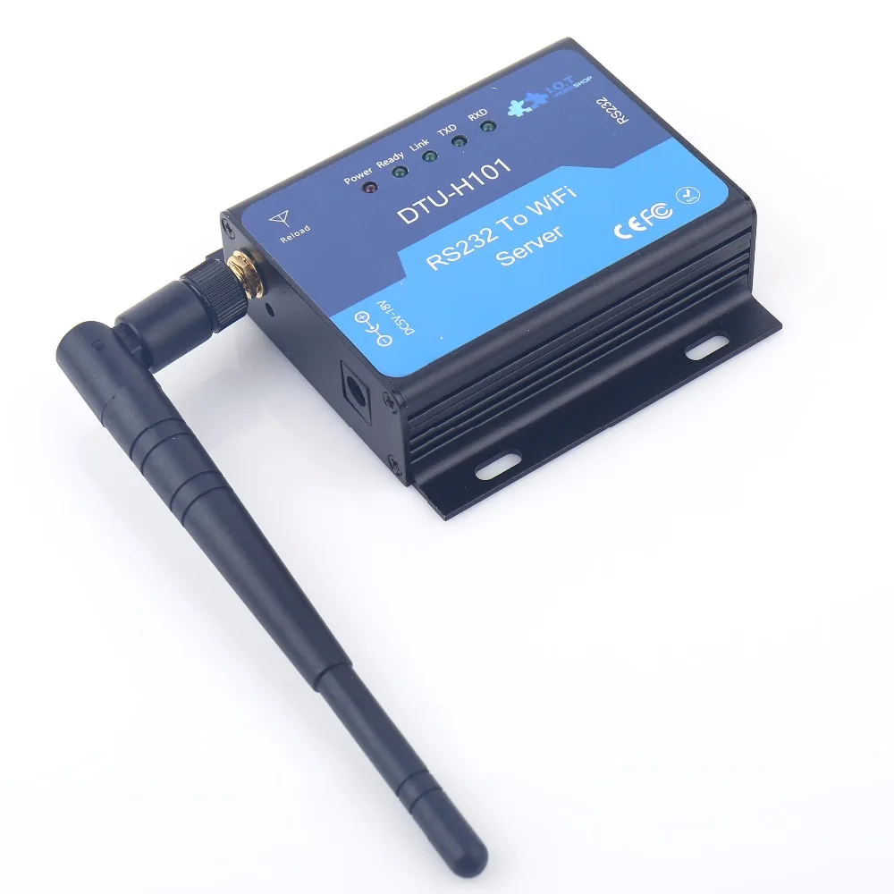 

RS232 to WIFI Server DTU-H101 support AP STA wireless with power adaptor