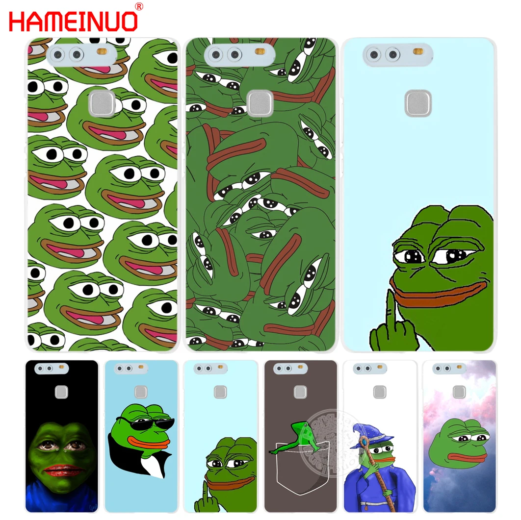 Internet Meme Smug Frog Pepe Cover phone Case for huawei Ascend P7 P8 P9 P10 lite plus G8 G7 honor 5C 2017 mate 8
