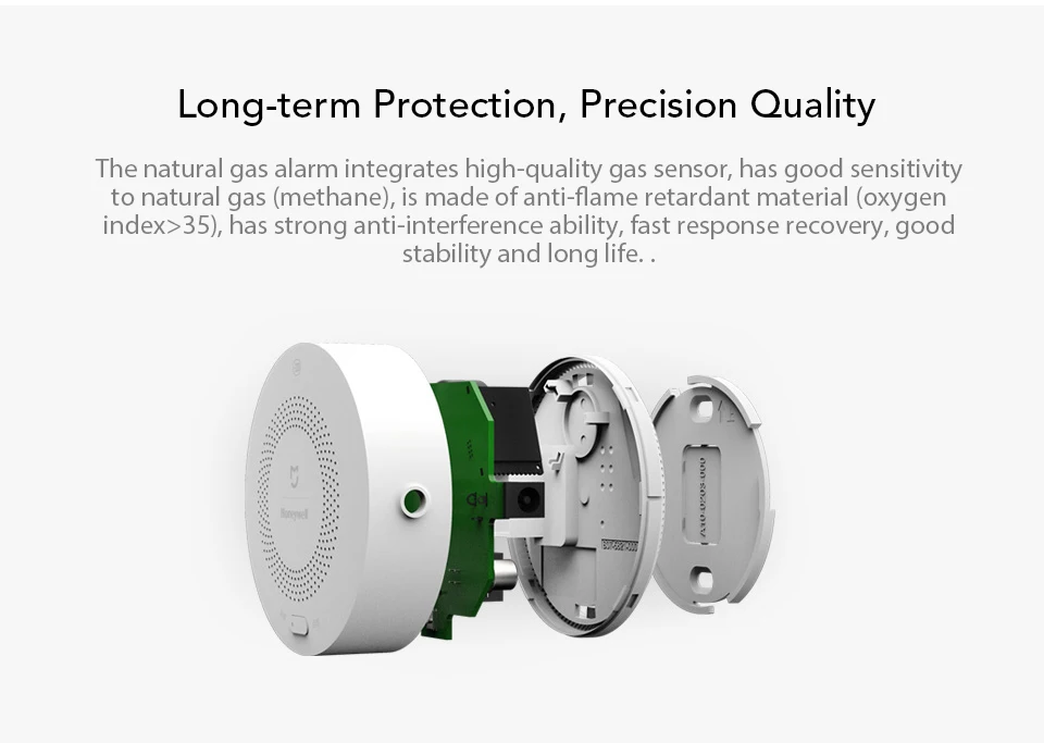 Xiaomi Honeywell Gas Alarm Detector Zigbee Remote Control CH4 Detect Monitoring Ceiling Wall Mounted Easy Install Work Mijia APP (6)