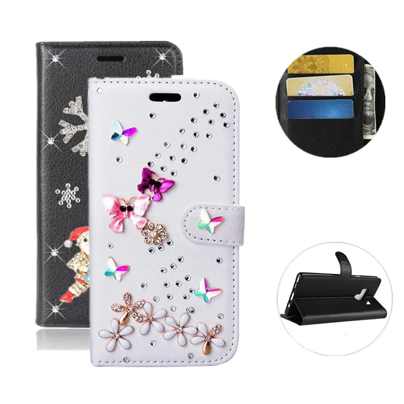 

For Samsung Galaxy J6 J4 J8 J2 Pro 2018 J3 J5 J7 A3 A5 A7 2016 2017 Christmas Glitter Wallet Bling Leather Flip Phone Case cover