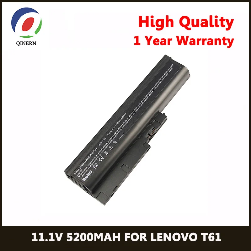 

QINERN 11.1V 5200MAh SA-T60 Laptop Battery For Lenovo Notebook 92P1134 40Y6795 40Y6797 For ThinkPad R60 For ThinkPad Batteries
